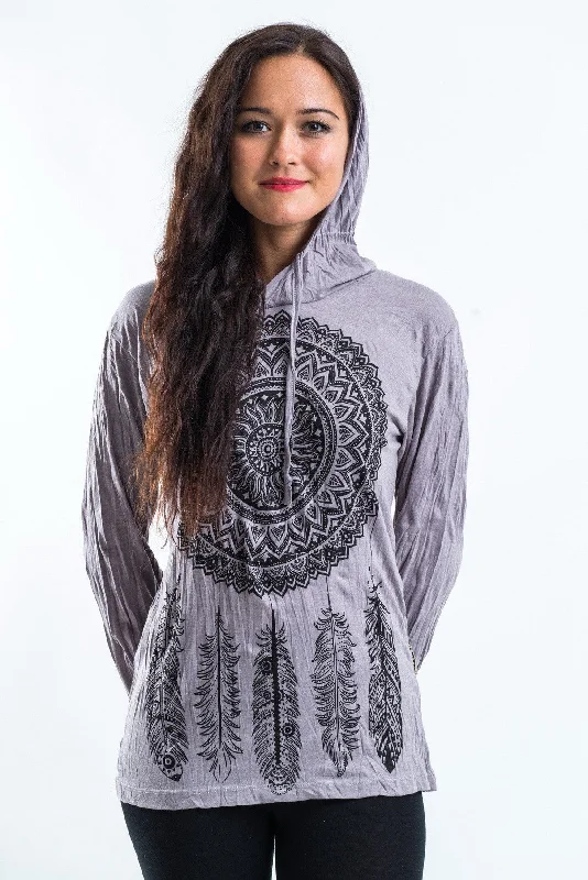 Sure Design Unisex Dreamcatcher Hoodie Gray