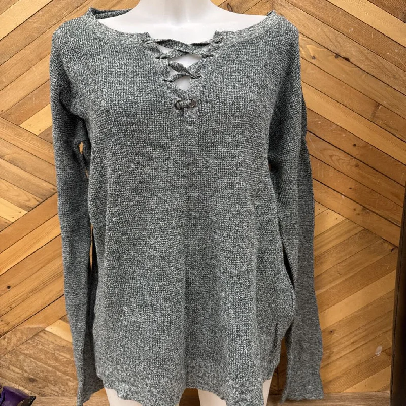 Natural Reflections Women's Pullover Sweater: Gray-women-XL