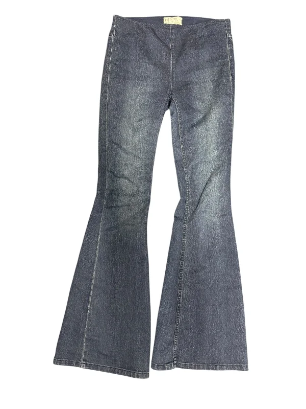 Jeans Flared By Free People In Blue Denim, Size: 6