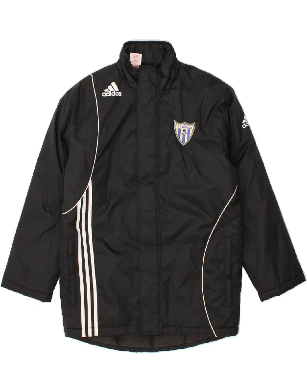 ADIDAS Mens Padded Jacket UK 38 Medium Black Polyamide