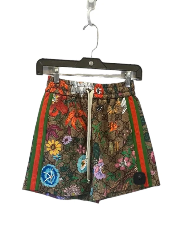 Premium Wardrobe Shorts Luxury Designer By Gucci In Floral Print, Size: Xxs