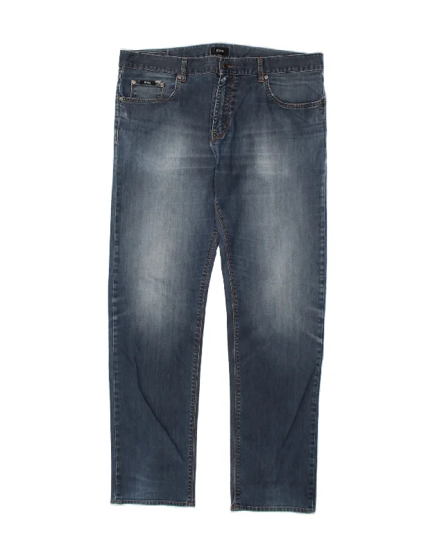 HUGO BOSS Mens Straight Jeans  W38 L34 Blue