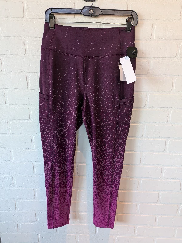 Lightweight Jackets Athletic Leggings By Talbots In Purple, Size: 8petite