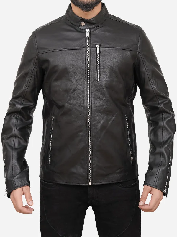 Chesterfield Black Biker Leather Jacket