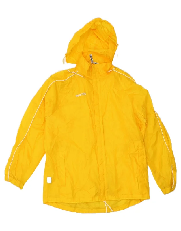 ERREA Mens Hooded Rain Jacket UK 38 Medium Yellow Polyester