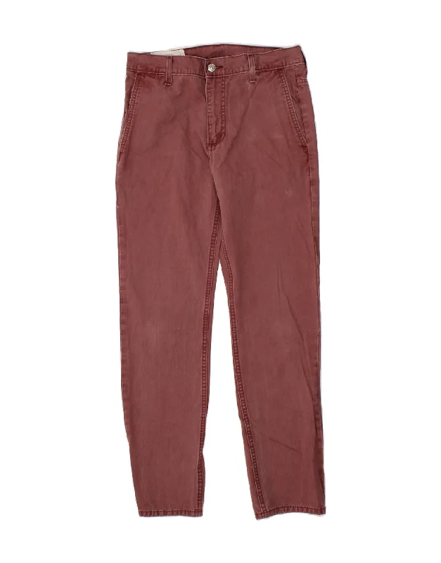 LEVI'S Mens Slim Chino Trousers  W30 L32 Maroon Cotton