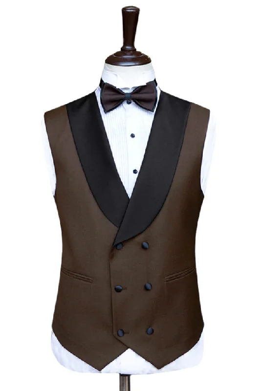 Men Waistcoat Brown Tuxedo Waistcoat Formal Wedding Wear Dinner Party Wear Vest Coat Gift For Him