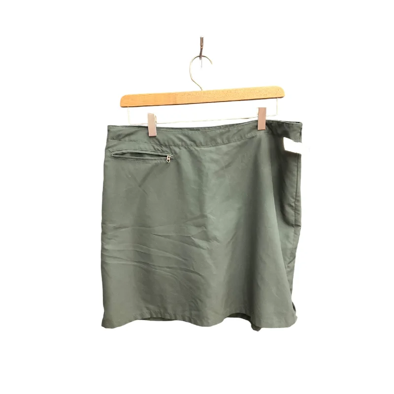 Trendy Pants Athletic Skort By Patagonia In Green, Size: L