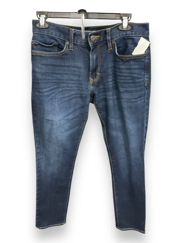 Premium Pants Jeans Straight By Banana Republic In Blue Denim, Size: 10