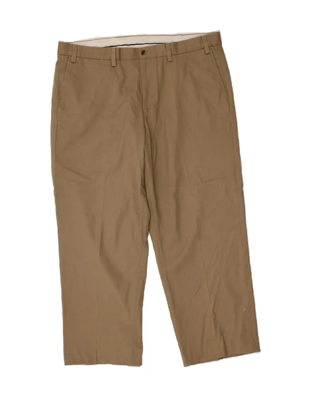 EDDIE BAUER Mens Straight Chino Trousers W40 L30 Brown Cotton