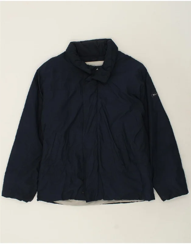 CHAMPION Mens Windbreaker Jacket UK 40 Large Navy Blue