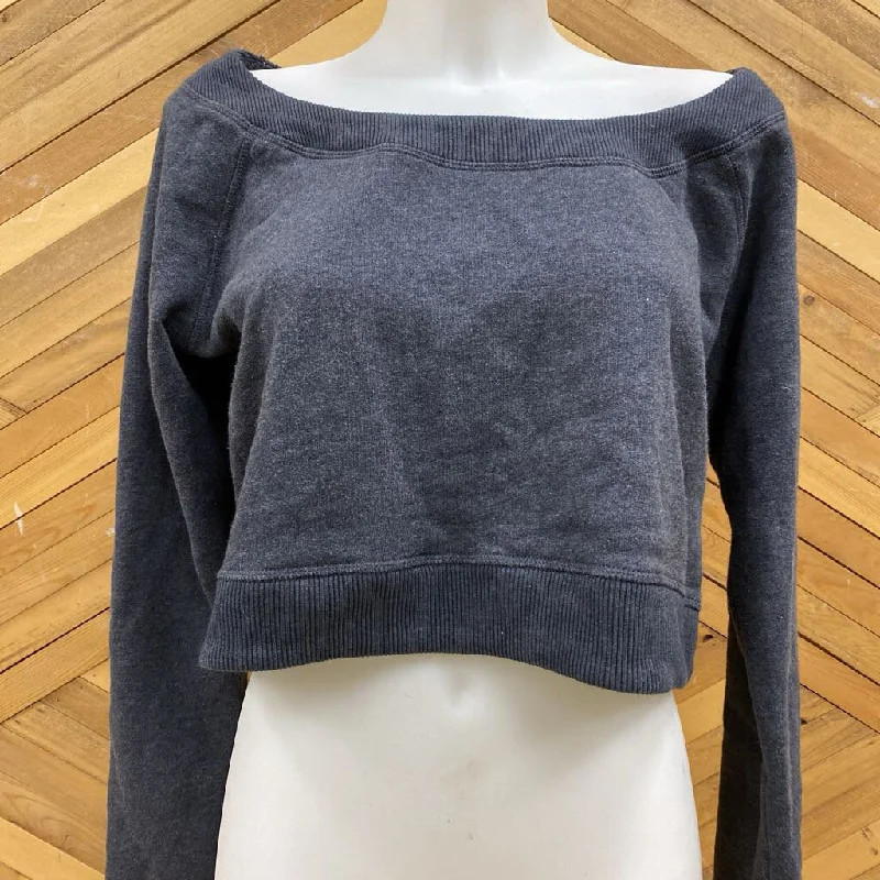 Lululemon - Cropped boatneck Sweater - MSRP $98: Dark Grey -women-MD