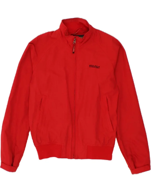 WOOLRICH Mens Bomber Jacket UK 36 Small Red