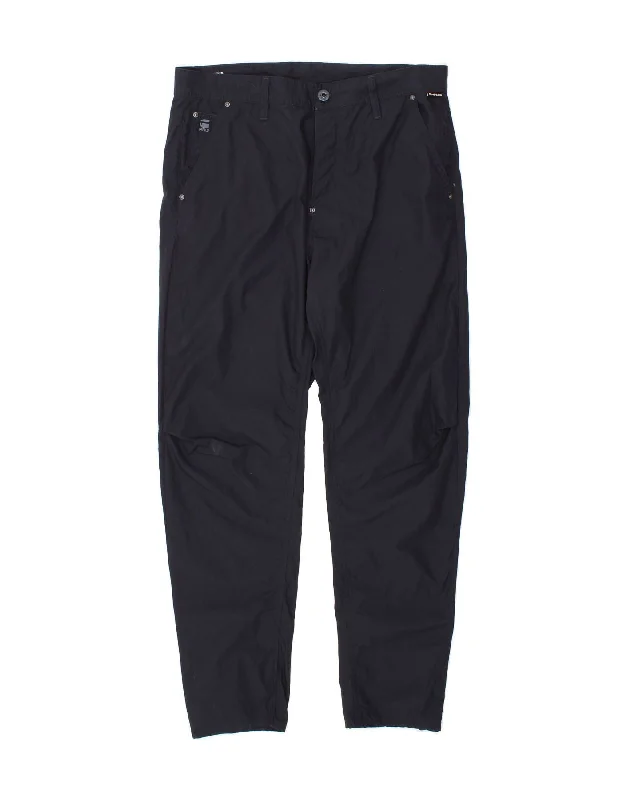 G-STAR Mens Tapered Chino Trousers W34 L32 Navy Blue Cotton