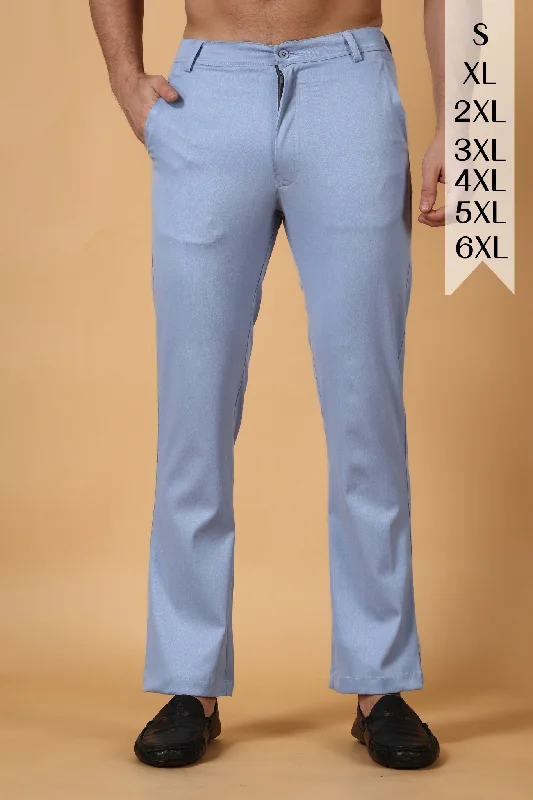 Sky Cotton Lycra Chinos