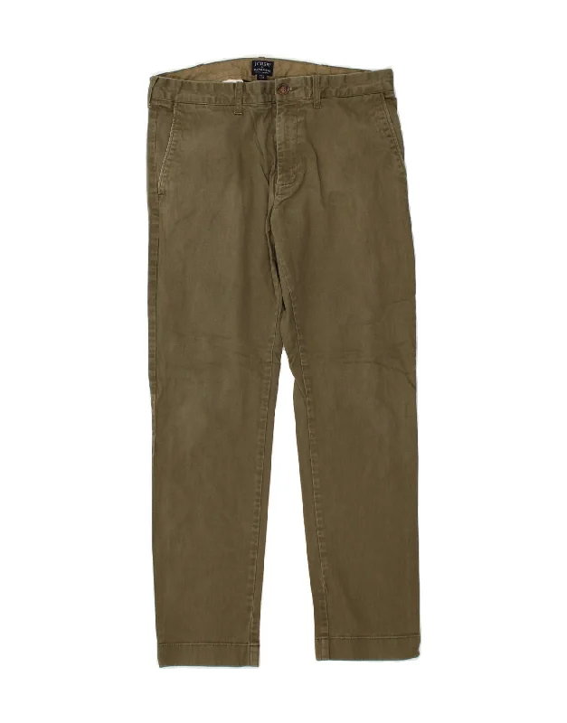 J. CREW Mens Driggs Slim Chino Trousers  W31 L30 Khaki Cotton