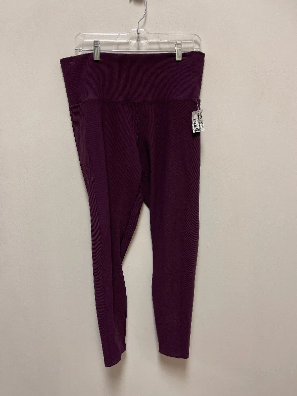 All-Weather Outfits Athletic Leggings By Calia In Purple, Size: Xl