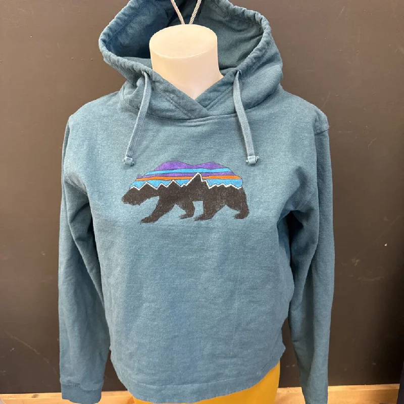 Patagonia- pull over hoodie- MSRP $109: Teal-women-LG