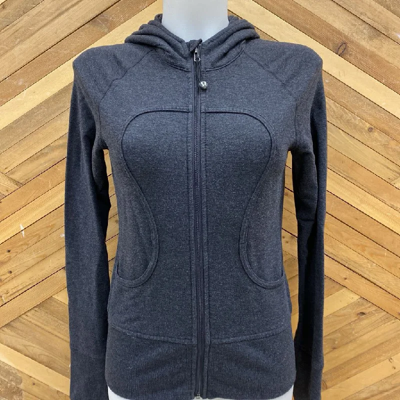 Lululemon - Women's Full-Zip Lightweight Hoodie: Dark Grey-women-SM