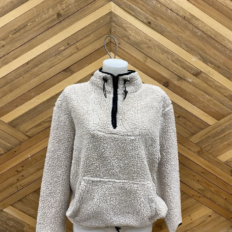 Men's Fleece Pullover Sweater: White-women-sm/md