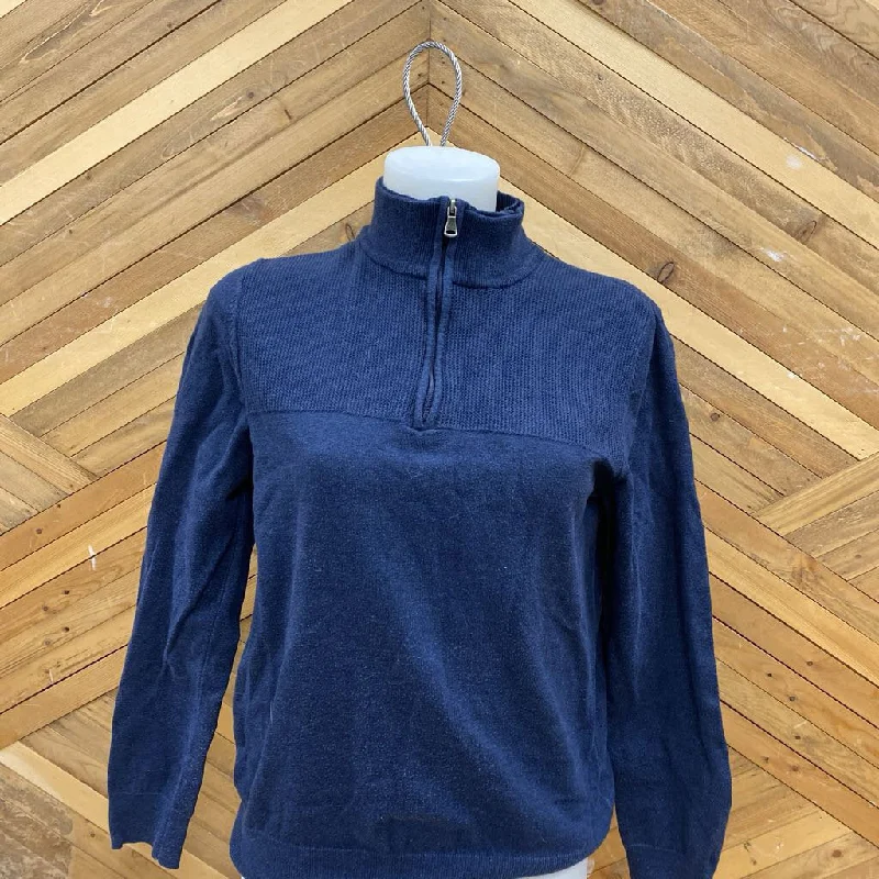 RW & Co. - Men's 1/4-Zip Sweater: Navy Blue-men-SM