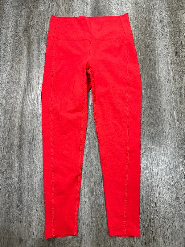 Athletic Leggings By Mono B In Red, Size: M