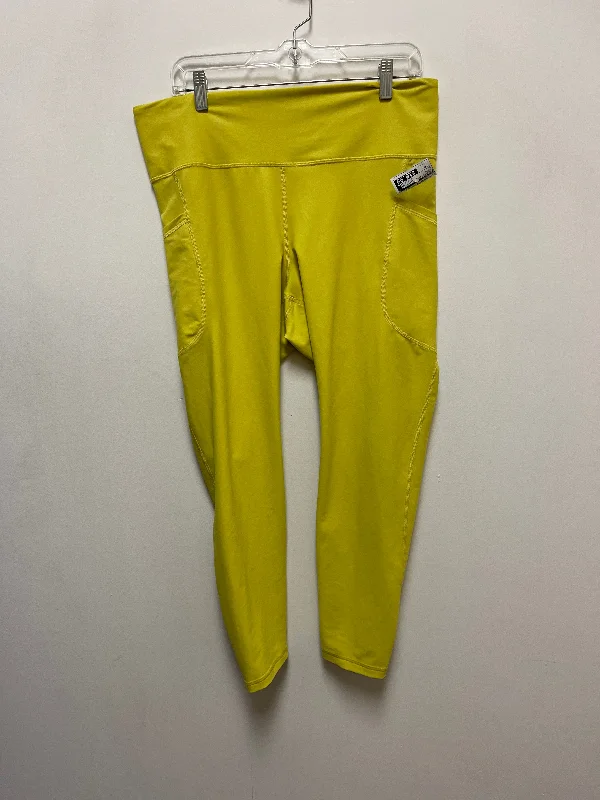 Winter Fashion Athletic Leggings By Old Navy In Yellow, Size: Xl