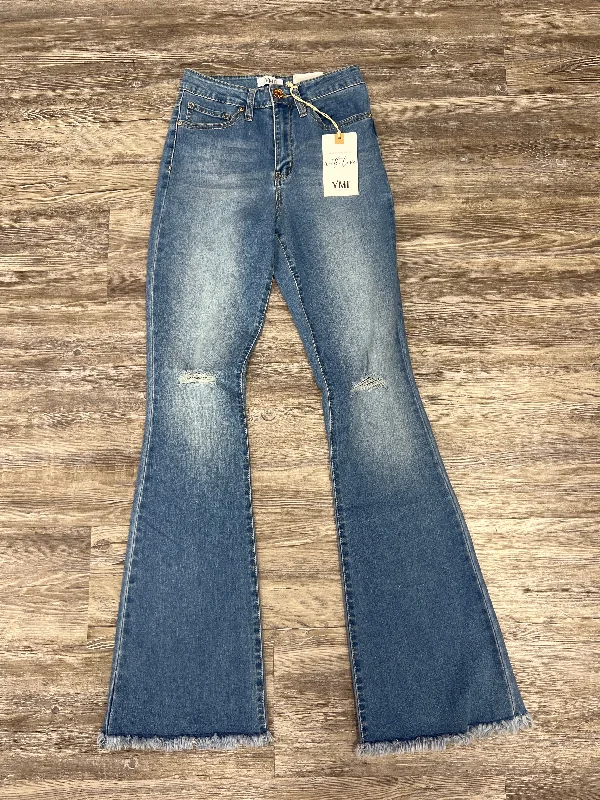 Warm Sweaters Jeans Flared By Ymi In Blue Denim, Size: 5/27