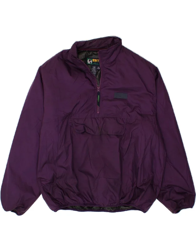 EDDIE BAUER Mens Anorak Jacket UK 42 XL Purple Polyester