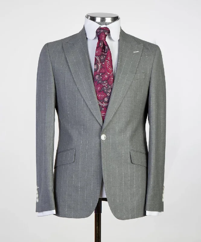 Men's Light Grey Slim Fit Suit