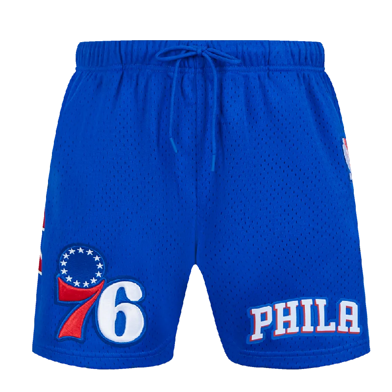 NBA PHILADELPHIA 76ERS CLASSIC MESH MEN'S SHORT (ROYAL BLUE)