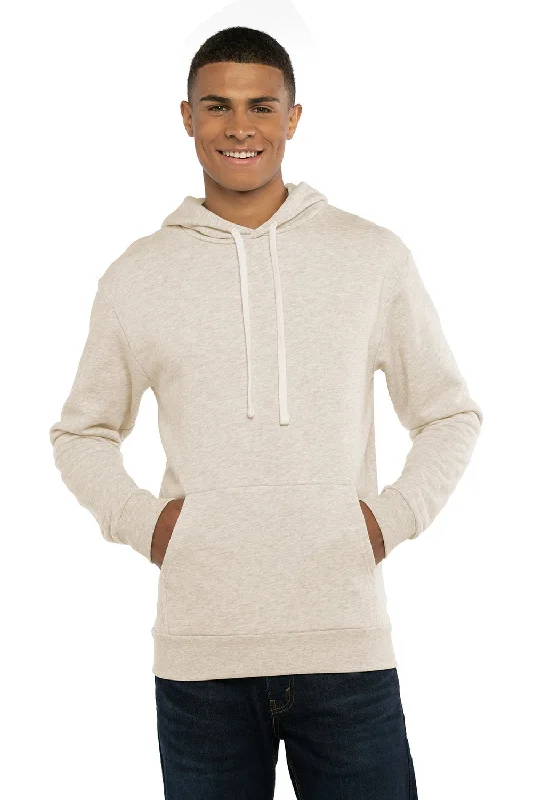 Next Level Mens Malibu Hooded Sweatshirt Hoodie w/ Pouch Pocket - Oatmeal