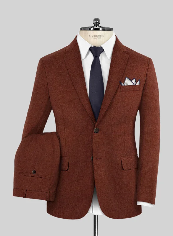 Scabal Cosmopolitan Auburn Wool Suit