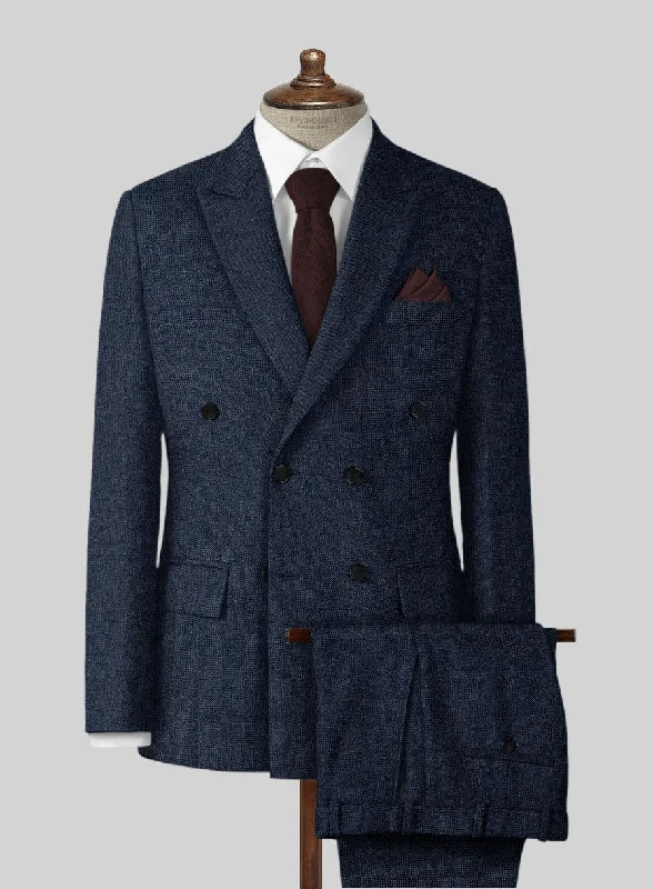 Royal Blue Denim Tweed Suit