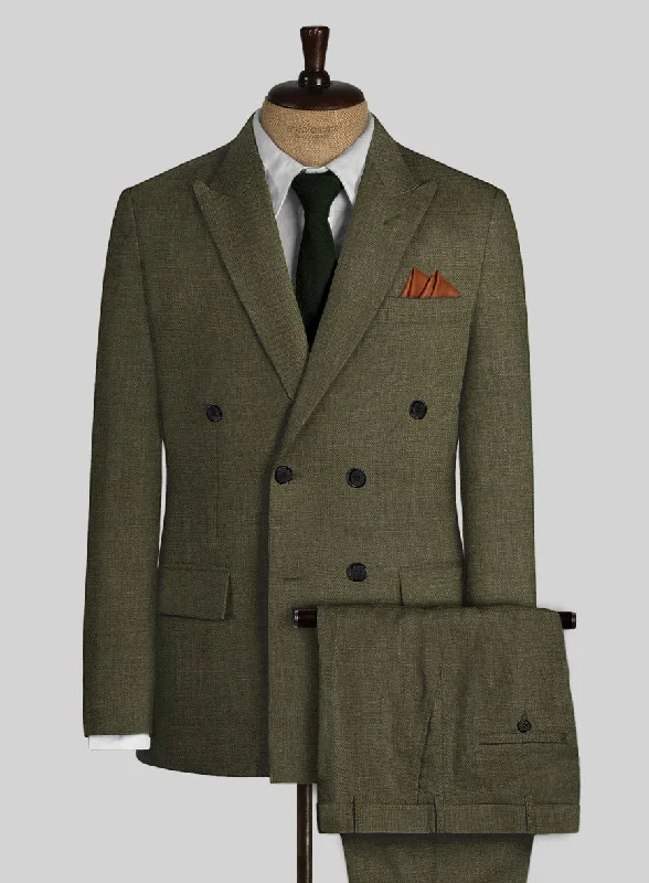 Italian Prato Green Linen Suit