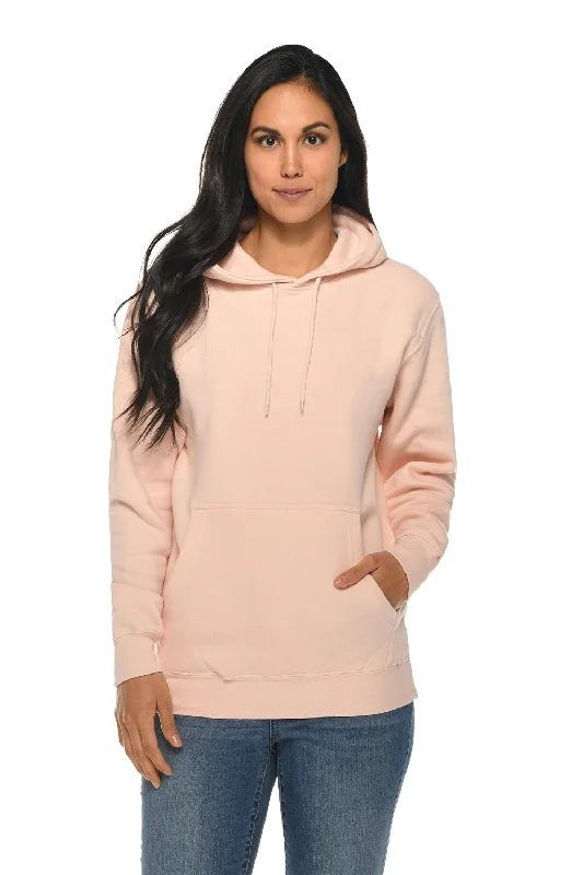 Lane Seven Mens Premium Hooded Sweatshirt Hoodie w/ Pouch Pocket - Pale Pink