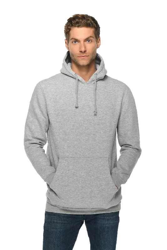 Lane Seven Mens Hooded Sweatshirt Hoodie w/ Pouch Pocket - Heather Grey