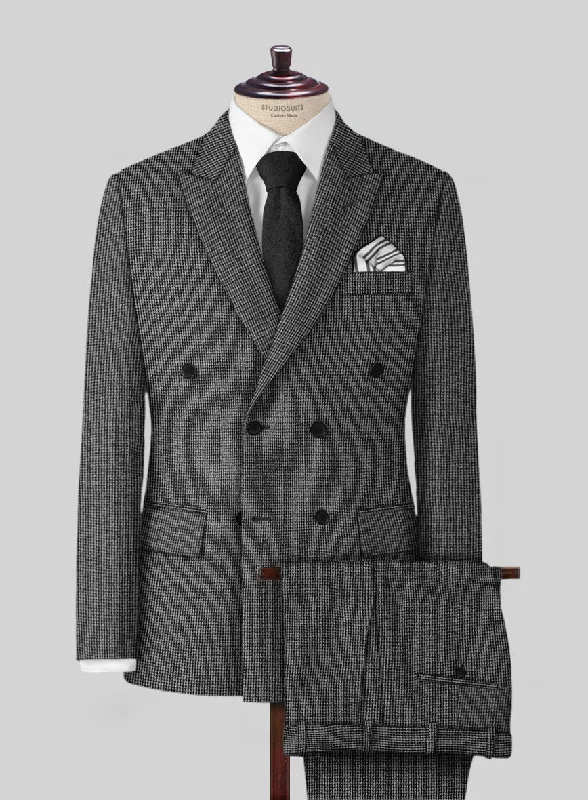 Vintage Gray Macro Weave Tweed Suit