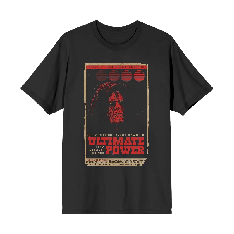 Darth Sidious Ultimate Power Grindhouse Poster Black Tee