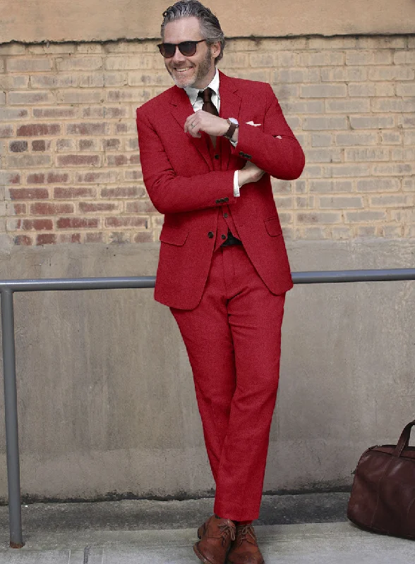 Naples Red Tweed Suit