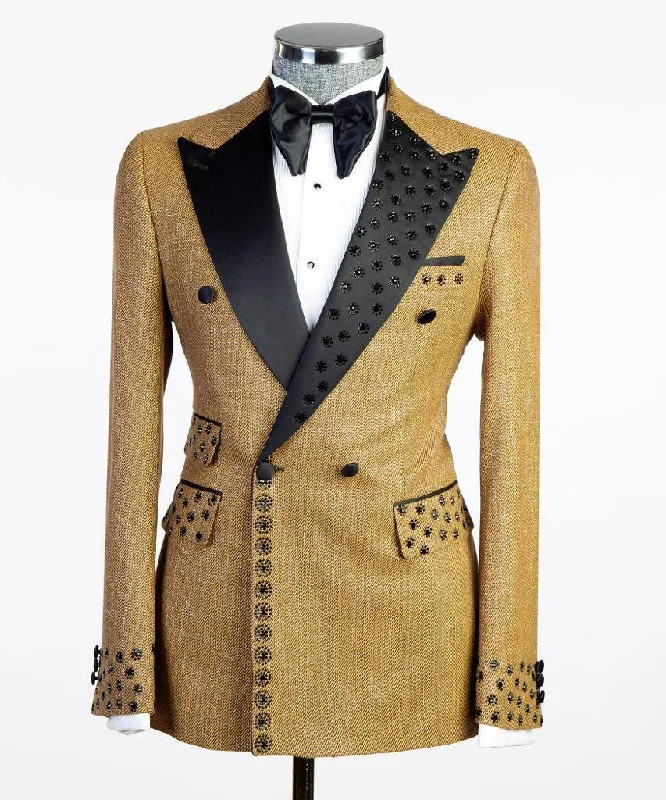 Gold 2 Piece Suit For Men