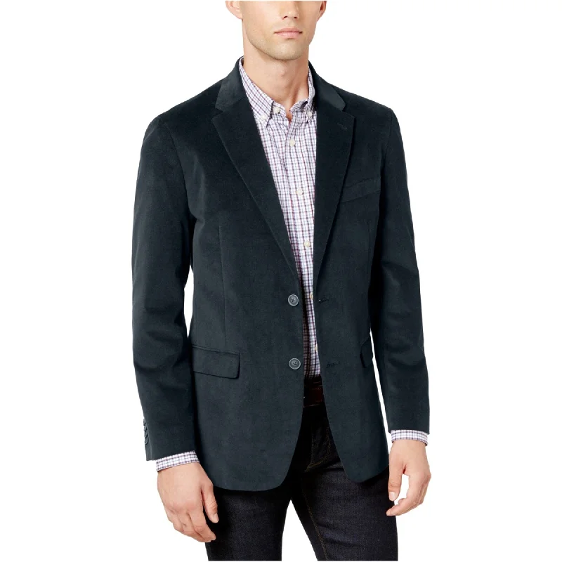 Tommy Hilfiger Mens Velvet Stretch Two Button Blazer Jacket