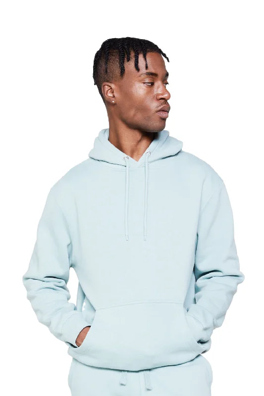 Lane Seven Mens Premium Hooded Sweatshirt Hoodie w/ Pouch Pocket - Seafoam Blue