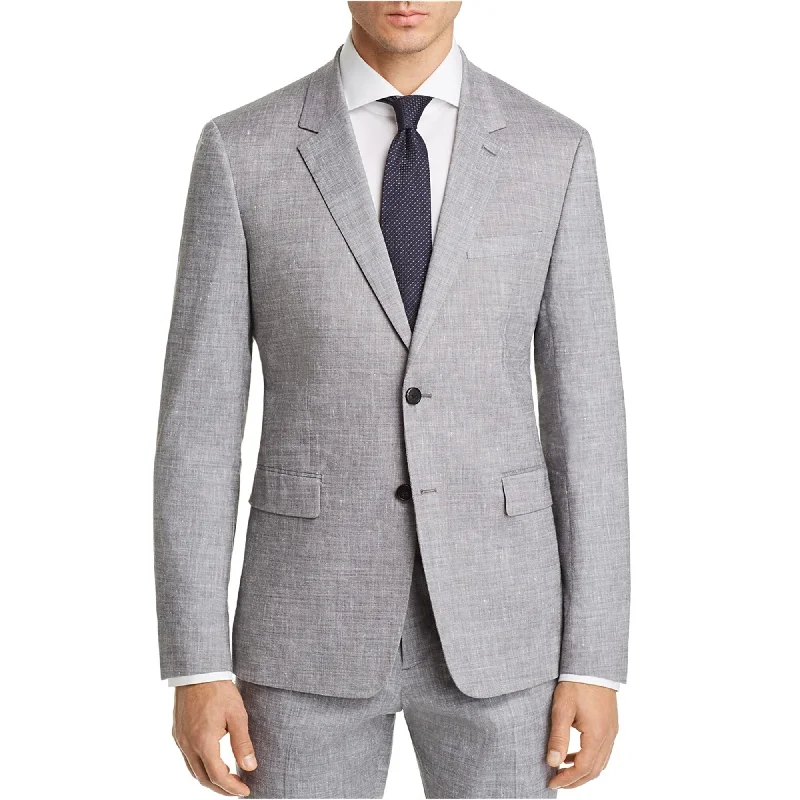 Theory Mens Gansevoort Two Button Blazer Jacket, Grey, 40 Regular