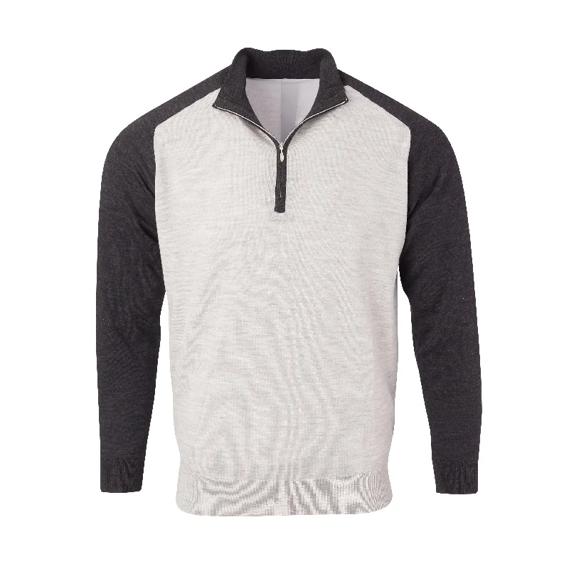 THE CHITOWN RAGLAND MERINO HALF ZIP PULLOVER - IS75788HLS