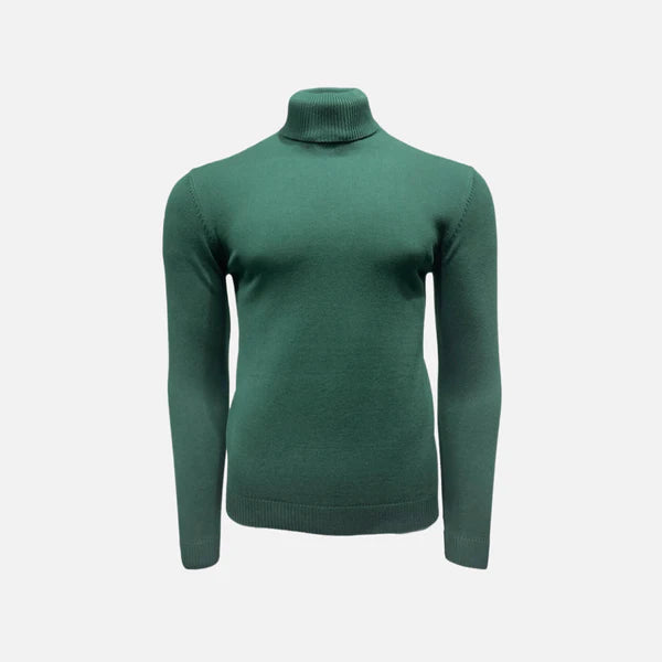 New York Man Brand Solid Cotton Blend Regular Turtle Neck Sweater