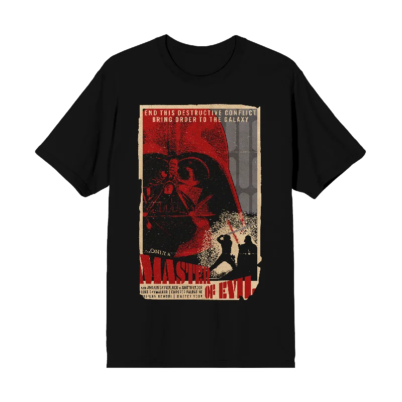 Darth Vader Master of Evil Grindhouse Poster Black Tee