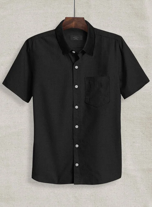 Black Stretch Poplene Shirt