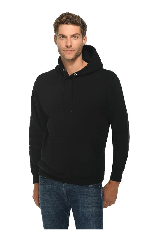 Lane Seven Mens Premium Hooded Sweatshirt Hoodie w/ Pouch Pocket - Black