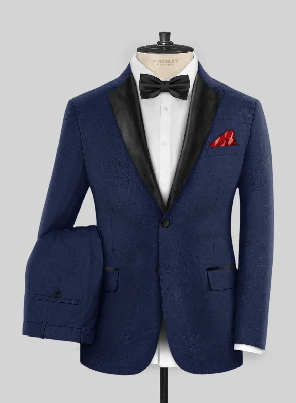 Napolean Bottle Blue Wool Tuxedo Suit